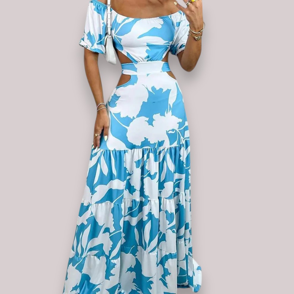 Tess Długa sukienka z wiązaniem