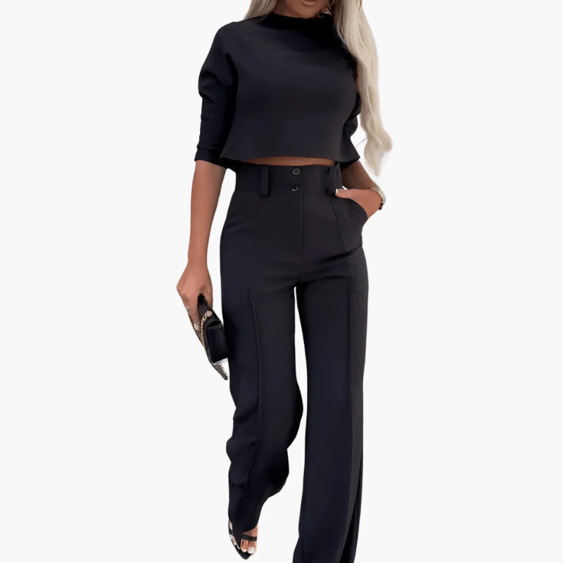 Julia | Elegancki zestaw crop top dla kobiet