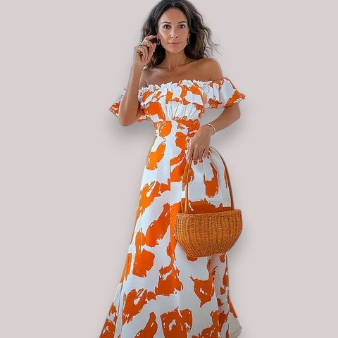 Tess Długa sukienka z wiązaniem