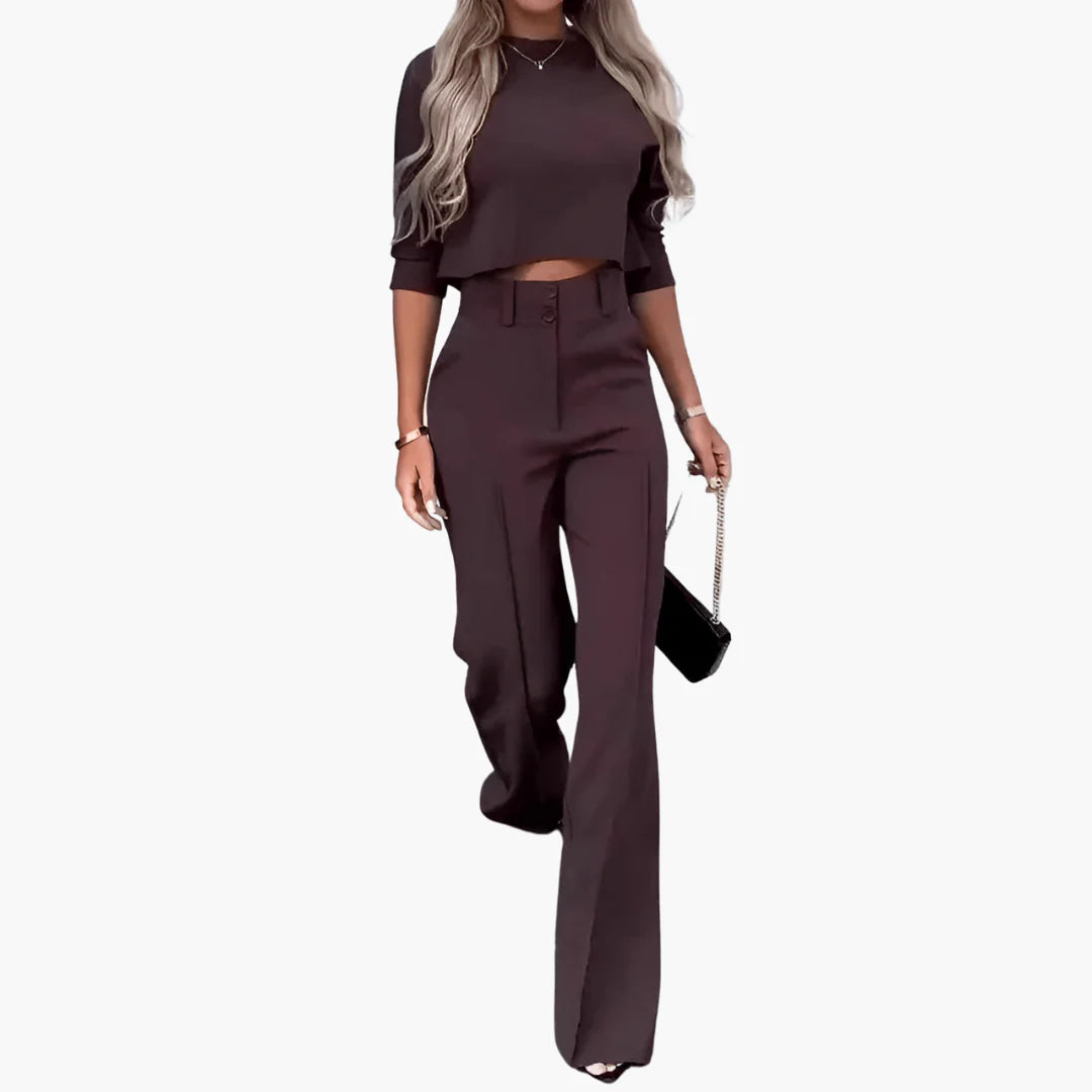 Julia | Elegancki zestaw crop top dla kobiet