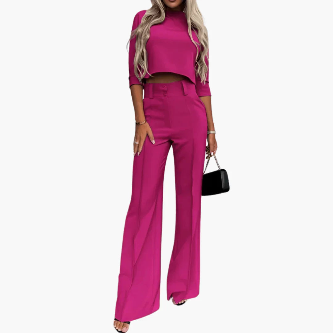 Julia | Elegancki zestaw crop top dla kobiet