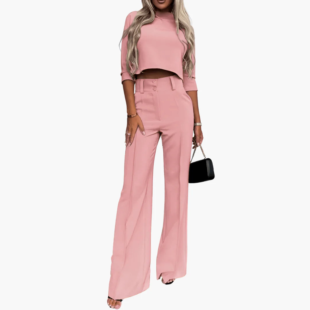 Julia | Elegancki zestaw crop top dla kobiet