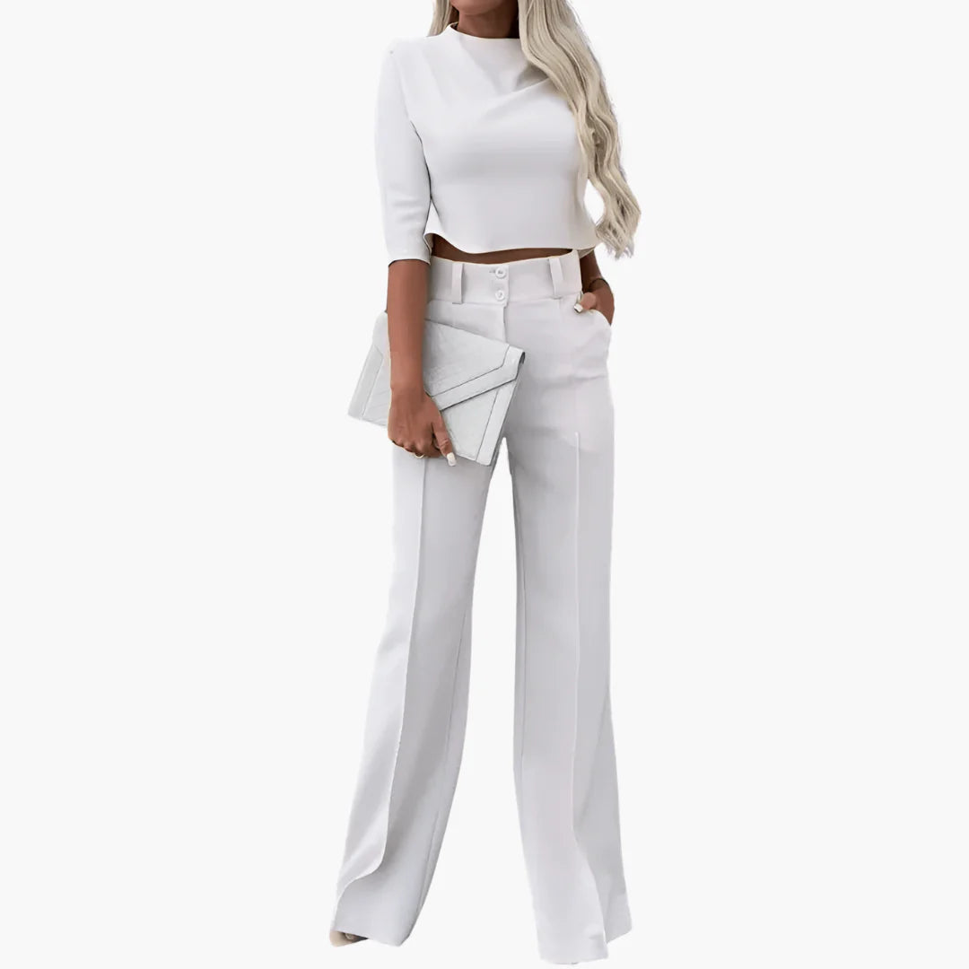 Julia | Elegancki zestaw crop top dla kobiet