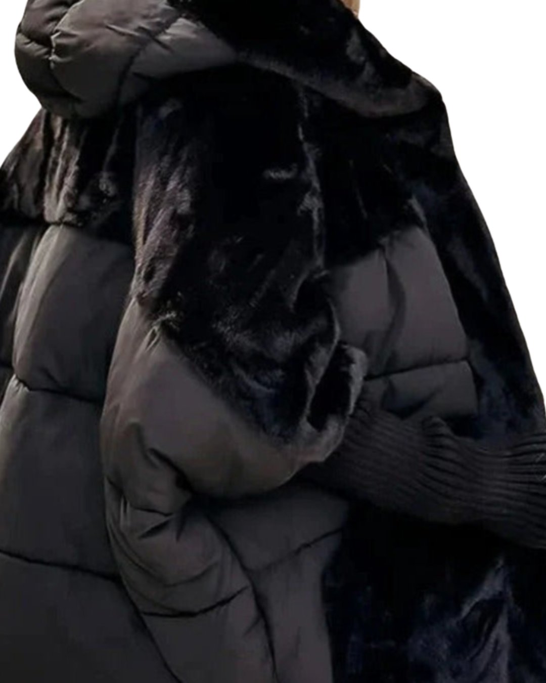 Marcelina Ciepła pikowana kurtka z kapturem