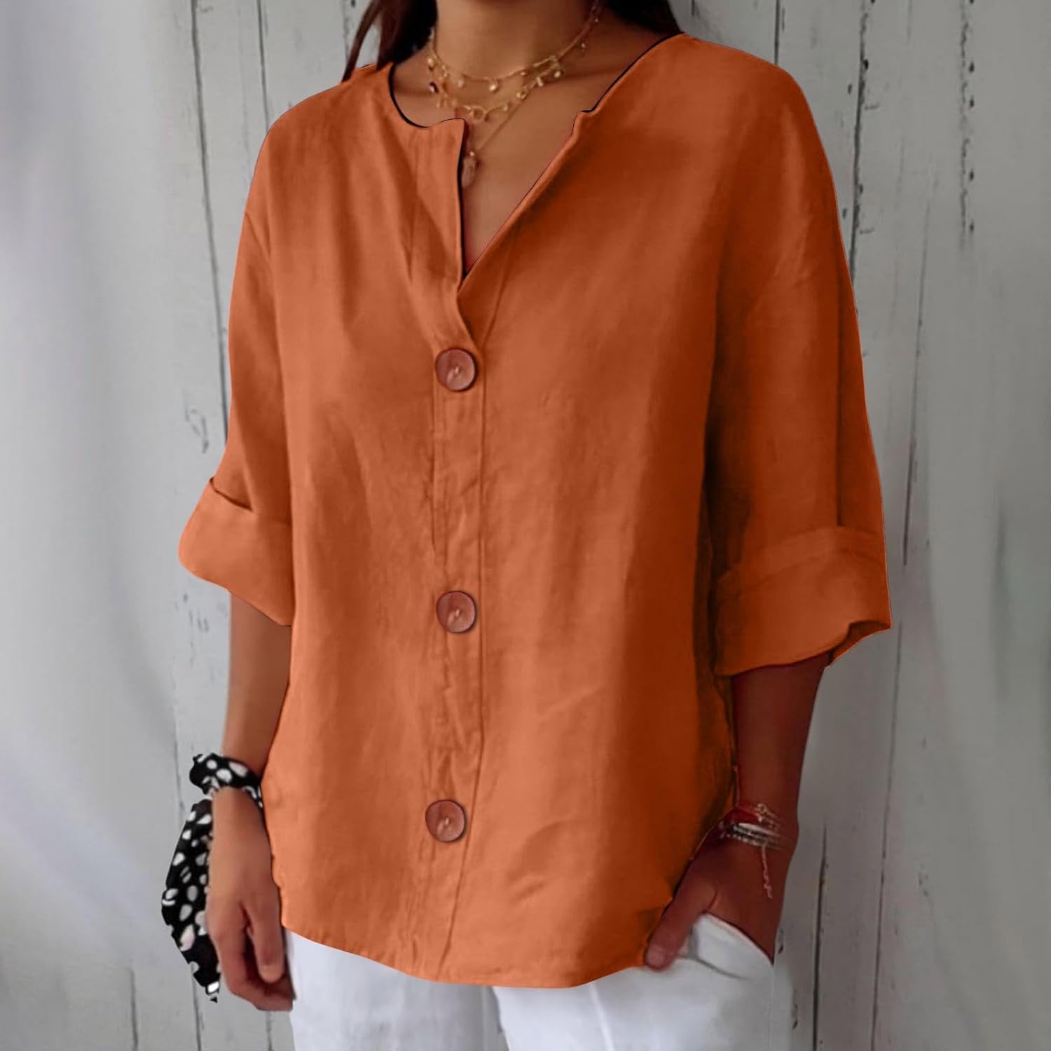 Romy – Casualowa lniana bluzka