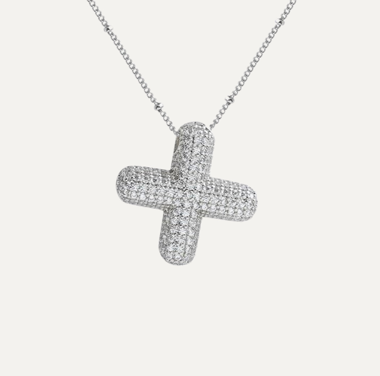 Naszyjnik z Diamentową Literą w Stylu Bubble