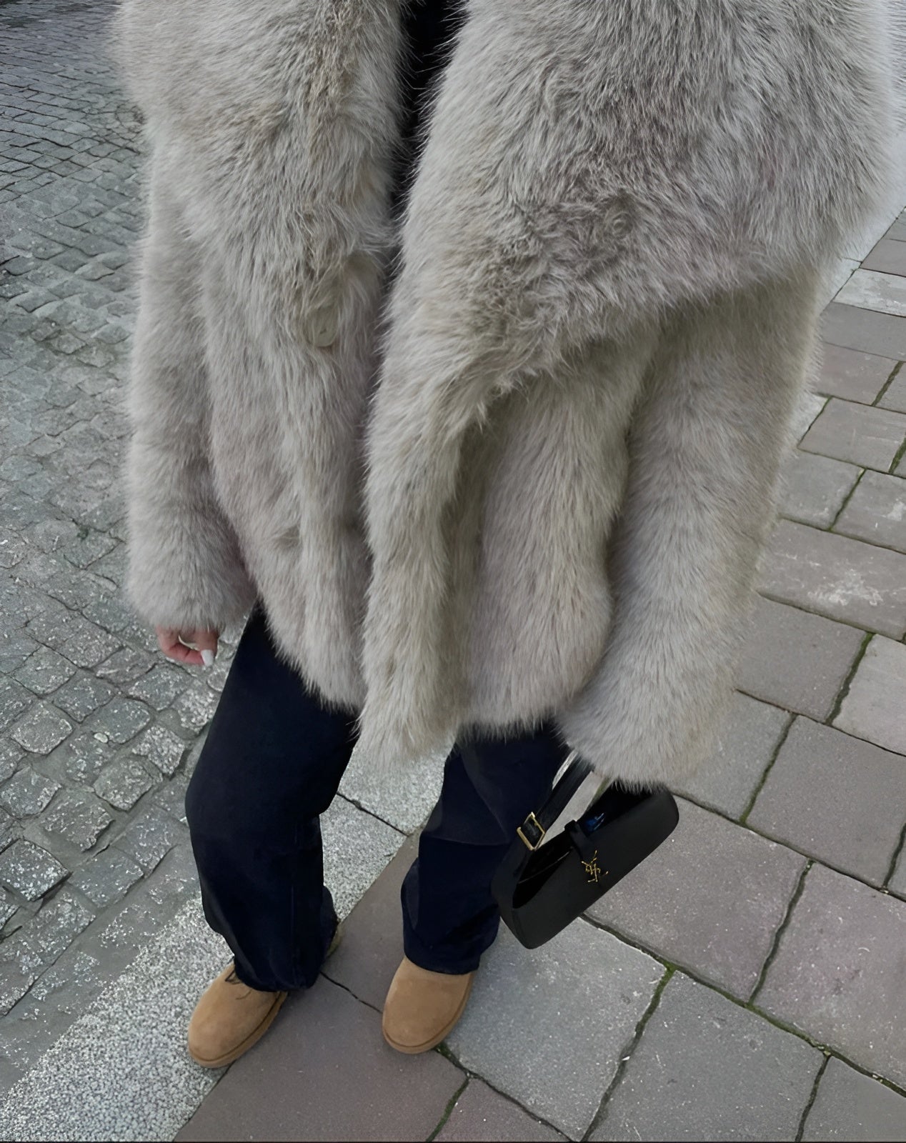 Sylwia Płaszcz z faux-futrem