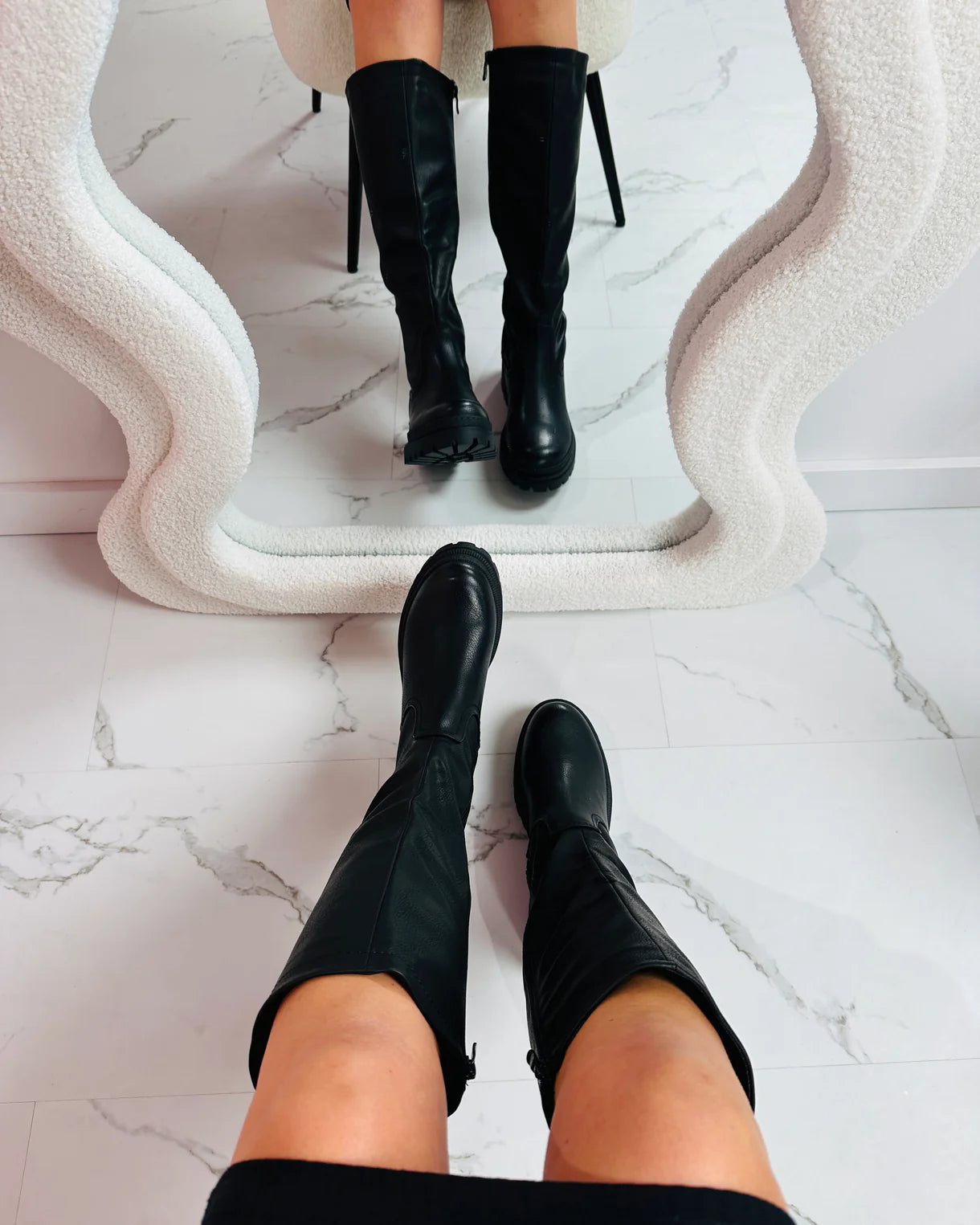 Alicja Czarne Wysokie Kozaki