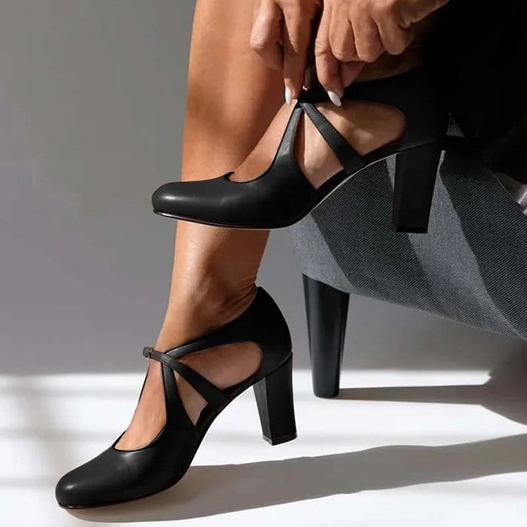 Klaudia Eleganckie skórzane szpilki premium