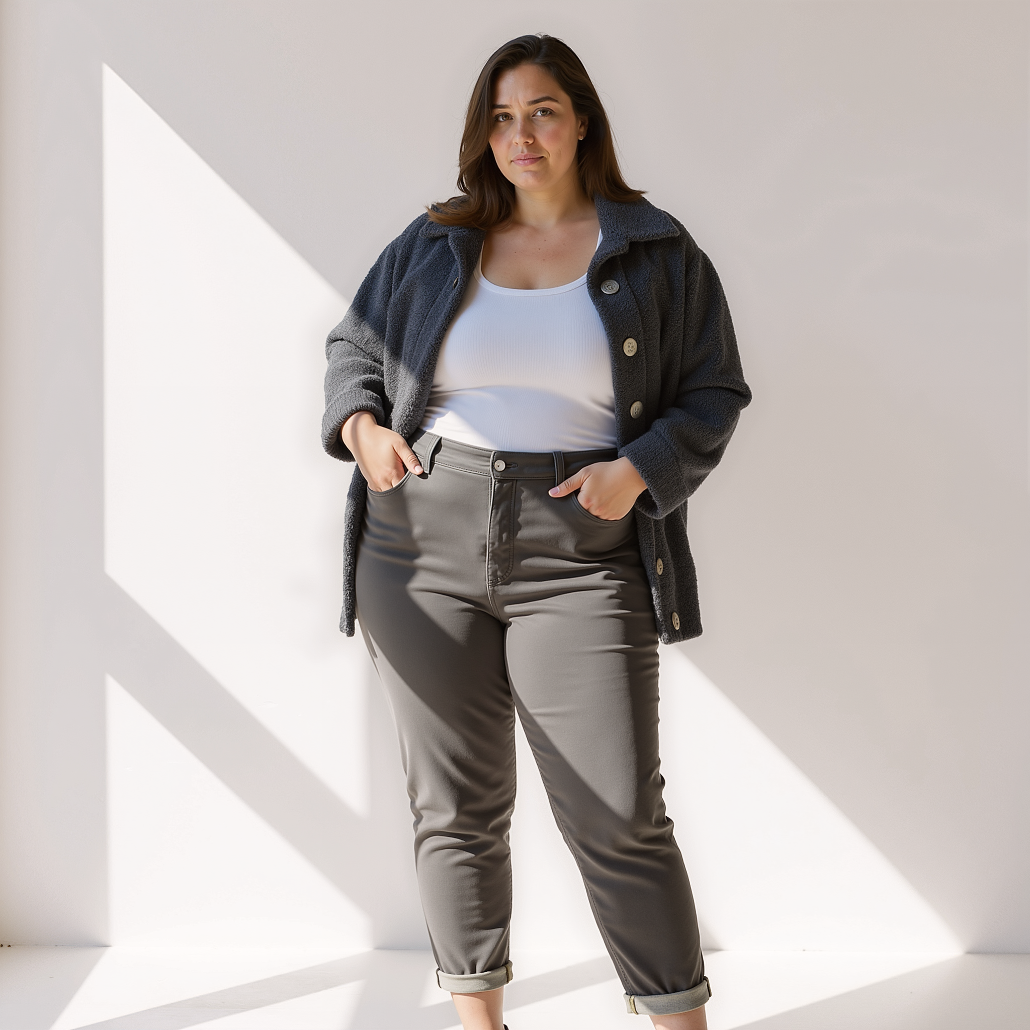 Małgorzata | Polarowy Płaszcz Jesienny | 1+1 GRATIS