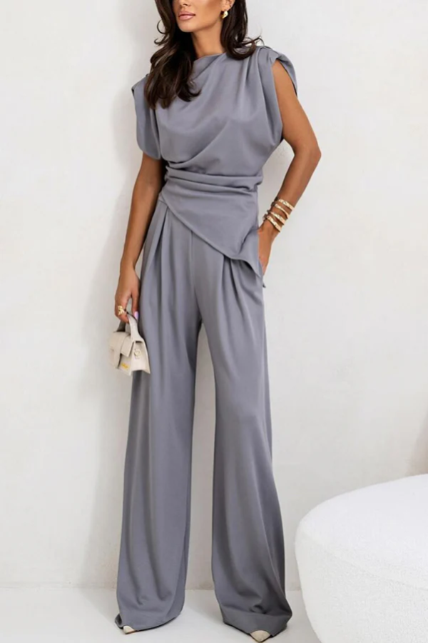 Oliwia – Stylowy komplet top i spodnie